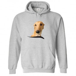 Cute Greyhound Dog Unisex Classic Kids and Adults Pullover Hoodie								 									 									